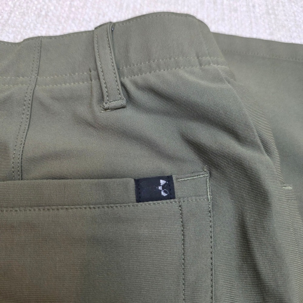 Under Armour Mens Olive Green Performance Chino Pants 32/32 Straight Leg Zipper - Picture 4 of 10